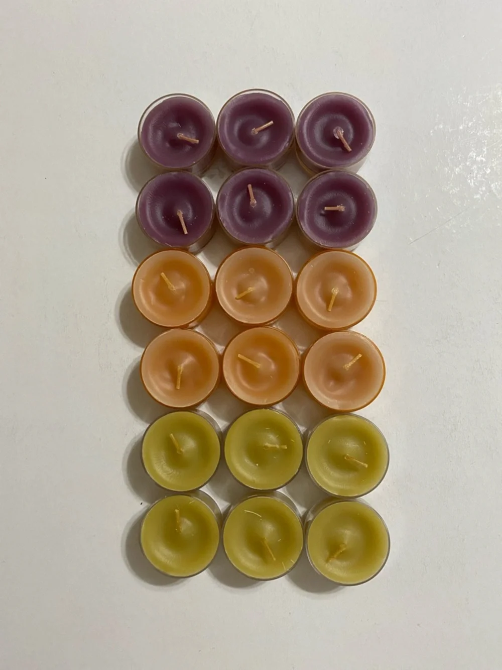 PartyLite Fall Fruits Tealight Candle Set in Purple, Peach & Olive -NWT - Picture 2 of 5